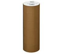 NOPI Nastro Adesivo per Pacchi - Per imballaggi e sigillature - Resistente all'invecchiamento e allo strappo - Extra forte e privo di solventi - Colore: Marrone - 6x 66 m x 50 mm