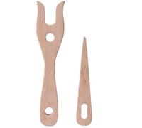 NOPKESV 2 Pezzi Forchetta per Maglieria Corda di Legno Che Fa Taglio a Mano Forchetta Lucet Trecciatrice Fatta a Mano per Bambini Fai da Te Braccialetto per Maglieria Collana Strumento per