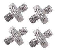NOPKESV 4 Pezzi Filettato a Vite Adattatore 1/4“ Maschio a 1/4“ Maschio,per Treppiede Vite Convertitore Adattatore,Monopiede,Supporto per Microfono,Rig a Spalla,Otocamera DSLR,Fotocamera
