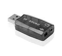 NOPOXA Adattatore da USB a 3,5 mm USB 2.0 a AUX Mic Cuffia Scheda audio 3D esterna Chip HFR8103 per PC