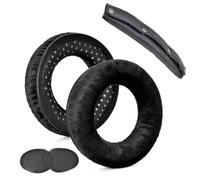 NOPVUFA 2 Cover per Cuffie in Velluto Nero + 1 Pad Testa per Beyerdynamic DT770 PRO/DT880/DT990, Confortevole & Facile da Installare, con Imbottitura di Cotone - Compatibile con DT770 M/DT880 PRO