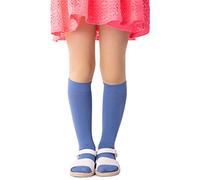 NOQ Calzini da Bambina a Righe Flessibili Caldi Morbidi 100 DEN per Bambini Casual Uniforme Scolastica Carina Vestito Sopra il Polpaccio Un Paio Molly