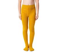 NOQ Collant da bambina con effetto 3D, tinta unita, danza, ginnastica, fantasia, Little Princess, Curry autunnale, 122 cm-128 cm