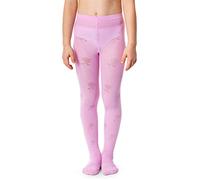 NOQ Collant da bambina con effetto 3D, tinta unita, danza, ginnastica, fantasia, Little Princess, Laura Rose, 104 cm-110 cm