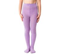 NOQ Collant da bambina con effetto 3D, tinta unita, danza, ginnastica, fantasia, Little Princess, Lavanda Nazca, 134 cm-140 cm