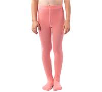 NOQ Collant per ragazze in maglia tinta unita Calze bambini opache calde per la scuola Spettacolo di danza classica Nursery, Salmon 104/110 cm