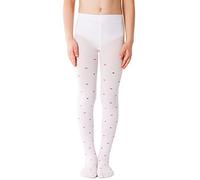 NOQ Collant sottili per bambini con bel disegno, ragazze a fantasia 40 DEN per la scuola, danza, cerimonie, casual, 128-134