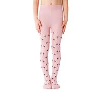 NOQ Collant sottili per bambini con bel disegno, ragazze a fantasia 40 DEN per la scuola, danza, cerimonie, casual, 92-98