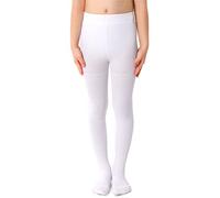 NOQ Collant sottili per bambini con bella stampa ragazza fantasia 40 DEN scuola cerimonia di danza casual, Zojka Bianco, 92 cm-98 cm