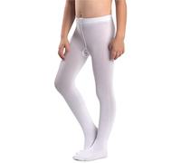 NOQ Collant spessi per ragazze Corina Plain 120 DEN Leggings con piedi caldi Kid Nursery Balletto Dance Class coprenti, Bianco 10/11 years