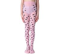 NOQ Collant stampati fantasia per ragazze con piedi 40 den Calzini sopra il ginocchio con stampa animalier della scuola di danza Imitazione, Sierra Cotton Candy 6-7 anni (116-122)