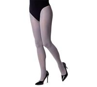 NOQ Collant tinta unita da donna 40 denari casual collant colorati calze sensuali con piede semitrasparente Mireille, grigio, M