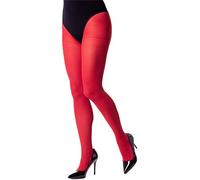 NOQ Collant tinta unita da donna 40 denari casual collant colorati calze sensuali con piede semitrasparente Mireille, Rosso, M