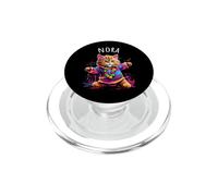Nora Colorato Gatto Danzante per Ragazze Nome Nora PopSockets PopGrip per MagSafe