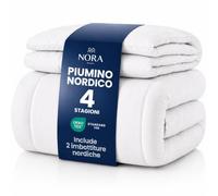 NORA HOME Piumino 4 Stagioni 180x220, Piumone Piazza e Mezza 2 in 1