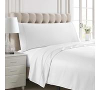 NORA HOME Set di Lenzuola 1 Piazza e Mezza Materasso 135x200 Cotone Satinato 300 Fili Mercerizzato. Lenzuola in Cotone Bianco Qualità Hotel 5* Ultra Morbide con Finitura a Giorno - VERONA