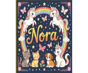 Nora Personalized Coloring Book: This fun and engaging kids coloring book features a bright, glossy cover with a cool original girl-themed design and ... and screen-free fun at home or on the go.