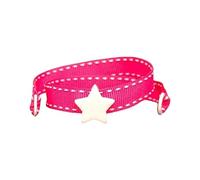 NORA PFEIFFER Bracciale in Tessuto Colorato Charm Stella, Bracciale Amicizia Donna con Charm in Resina, Bracciali Colorati Fashion Chic Donna Ragazza Bambina (fucsia, stella bianca)