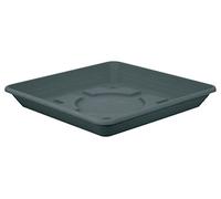 Nora - Sottovaso quadrato in plastica, per vaso di fiori, grigio, 68805038