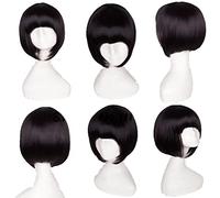 Noragami Nora Cosplay Wig Short Black Synthetic Hair + wig cap