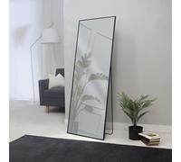 Specchio da terra 165x60cm | Specchio da parete moderno rettangolare | Specchio da pavimento|Specchio lungo da parete|Specchio grande da terra |Specchio camera da letto (Nero, 165 x 60 cm)