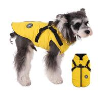 Norbi Cappotto invernale per cani, con pettorina integrata, regolabile, per cani di piccola e grande taglia, caldo per la stagione fredda