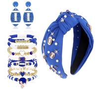 Norbiariz Set di 11 accessori per il giorno del gioco del calcio, set di braccialetti e orecchini, fascia da calcio per le donne, per la festa della mamma, Natale, compleanno, regali per fan