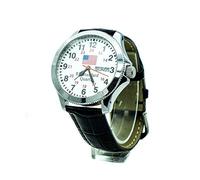 Nord America Ferrovia Approvato Data/Calendario Orologio da Polso 24 ore Quadrante Analogico Movimento Svizzero Ronda 517 Cassa Argento USA