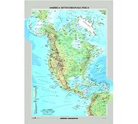 Nord America fisica e politica - Carta Murale
