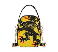 Nord Pas de Calais Bandiera Singola Borsa a Tracolla Trapuntata Cellulare Portafoglio Catena Borsa Carino Cerniera Crossbody Bowler Bag