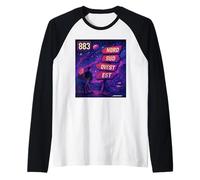 Nord Sud Ovest Est 883 Tee Maglia con Maniche Raglan