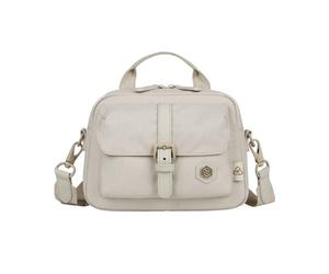 Nordace Eclat Re:Life - Borsa a tracolla con accesso rapido, RFID, cordino, resistente, impermeabile e regolabile, beige.