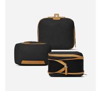 Nordace Set organizer da viaggio per uomini e donne, 2 cubi da imballaggio e 1 sacchetto per il lavaggio, durevoli e resistenti all'acqua (nero-marrone)