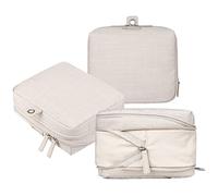 Nordace Set organizer da viaggio per uomini e donne, 2 cubi da imballaggio e 1 sacchetto per il lavaggio, durevoli e resistenti all'acqua (beige)