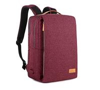 Nordace Siena Zaino per computer portatile da 15,6 pollici, unisex, con porta di ricarica USB, impermeabile, per tutti i giorni, viaggi o lavoro, Rosso, 19L US