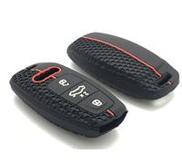 Nordecco - Custodia in silicone per chiavi Audi A4 A6L A7 A8 A8L E-tron GT S3 RS7 Sportback Q7 Q8 C8 2019 2020 2024 2025 telecomando senza chiave (nero)