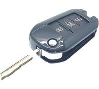 Nordecco Custodia per chiave in plastica dura adatta per PEUGEOT 2013 2014 2015 2016 2017 208 406 508 2008 Chiave a 3 pulsanti (Nero lucido)