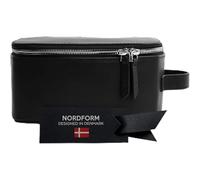 Nordform Carrier - Compact Travel Organizer with YKK Zippers, Full-Grain Leather, Robust Lining and Multiple Compartments - Toiletry Bag & Care Organizer for Men and Women - Black
