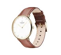 Nordgreen orologio di design scandinavo - analogico al quarzo, argento/oro, cinturini in pelle/rete intercambiabili, elegante, unisex, resistente all'acqua, moderno, modello Native