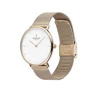 Nordgreen Orologio di design scandinavo, movimento analogico al quarzo, quadrante bianco, cinturini intercambiabili in pelle/rete, elegante orologio da polso unisex, resistente all'acqua, moderno
