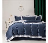 Nordic 1000TC Set Biancheria da Letto Cotone Egiziano Linesco del Piumino Copertina di Copertura Trapunta (Colore: Una Dimensione: Taglia Queen 4 Pezzi) (Un King Size 4pcs)