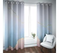 Nordic Abstract Art Tende Oscuranti Termiche Fulmini Dorati Design Minimalista Tende Oscuranti per Soggiorno Camera Da Letto Cucina Blu W140xL200cm 2 pannelli
