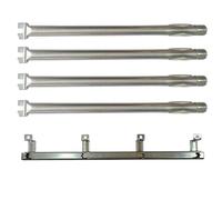 Nordic Bbq Store Set di 4 bruciatori per griglia [4551203] e tubo a canale incrociato [4551213] per griglie Weber Spirit serie E-410, E-425, EP-425, SP-435 (prodotte nel 2025 e successive), acciaio