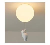 Nordic Cartoon Chandelier Cute Polar Bear Pendant Light Foyer Glass Flush Mount Lighting Fixture Ceiling Lamp for Bedroom Kitchen Island Room