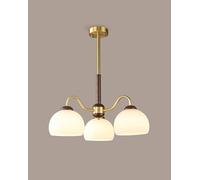 Nordic Ceiling Chandelier For Living Dining Bedroom Study Kitchen Chinese style Ceramic Ceiling Lamp Copper Wood Pendant Lights