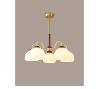 Nordic Ceiling Chandelier For Living Dining Bedroom Study Kitchen Chinese style Ceramic Ceiling Lamp Copper Wood Pendant Lights