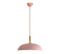 Nordic Color Pendant Shades E27 Fitting, Bedroom Indoor Suspended Lamp Minimalist Chandeliers Light for Kitchen Island Dining Room Cafe Sink(Pink,35cm)