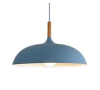 Nordic Color Pendant Shades E27 Fitting, Bedroom Indoor Suspended Lamp Minimalist Chandeliers Light for Kitchen Island Dining Room Cafe Sink(Blue,40cm)