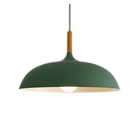 Nordic Color Pendant Shades E27 Fitting, Bedroom Indoor Suspended Lamp Minimalist Chandeliers Light for Kitchen Island Dining Room Cafe Sink(Green,45cm)