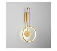 Nordic Contemporary Gold Brass Wall Lamp LED 3 Colors Simply Creative Sconce Light for Home Bed Room Decor